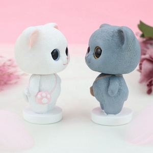 2024 Offre Spéciale bon prix figurines pour tableau de bord de voiture résine chat bobblehead accessoires décoration - Product Image 5