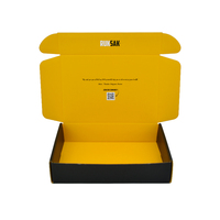 Boîte d'expédition d'emballage de luxe imprimé de logo personnalisé boîte postale d'abonnement de vêtements en carton ondulé noir