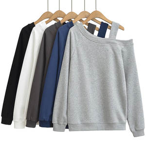 OEM Custom Logo <strong>Off</strong> <strong>the</strong> <strong>Shoulder</strong> Casual <strong>Jumper</strong> Long Sleeve Slash Neckline <strong>Oversized</strong> Pullover Tops Sweatshirt for Women Spring - Product Image 6