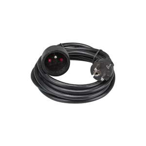 CABLE DE EXTENSIÓN Perel-3 m-NEGRO-3G1.5-ENCHUFE FRANCÉS - Product Image 1