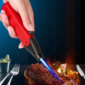 Briquet portable haute température à allumage direct, style stylo, mini, en plastique, rechargeable au gaz, pour cuisine et barbecue, 1300°C, coupe-vent - Product Image 1