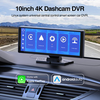 Caméra de tableau de bord JMC 10,26 pouces 170 IPS, CarPlay sans fil, Android Auto, caméra arrière HD 1080P, enregistreur vidéo étanche, enregistrement en boucle