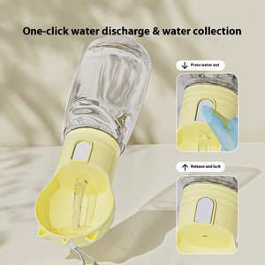 Fontaine à eau et gourde portable écologique en plastique 2 en 1 pour chien, utilisation en extérieur - Product Image 2