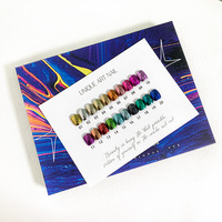 Poudre chromée pour nail art quotidien, or, argent, pigment miroir métallique, collection de 20 couleurs