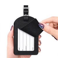 Étiquettes de bagage durables, luxueuses et élégantes en cuir véritable, texture douce et lisse, faites à la main, pour sac à dos de voyage, valise, sac à main, protection de la vie privée