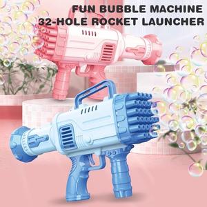 KSF vendita calda 32 fori razzo bolla mitragliatrice automatica bolle elettriche per bambini plastica gioco all'aperto giocattolo estivo 2-4 5-7 anni - Product Image 2