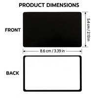 Carte en métal aluminium gravable au laser, vierge avec dos adhésif, pour l'étiquetage d'équipements, la présentation en magasin et l'utilisation au bureau