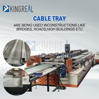 Full Auto Ladder Cable Tray Roll Forming Machine One Roll Set Multi-size 100-250mm 200-1050mm Servo Punching for Cable Tray