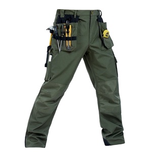 Nuovi Pantaloni <span class=keywords><strong>Cargo</strong></span> Unisex da Lavoro con Logo Personalizzato, Multi-Tasca, 100% Cotone, Abbigliamento da Lavoro per Uomo - Product Image 4