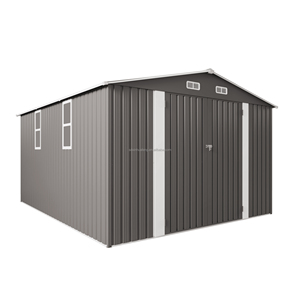 Abri de jardin métallique robuste et durable 10x12FT <span class=keywords><strong>en</strong></span> acier galvanisé, étanche, verrouillable, écologique, pour l'extérieur, fabrication chinoise - Product Image 5