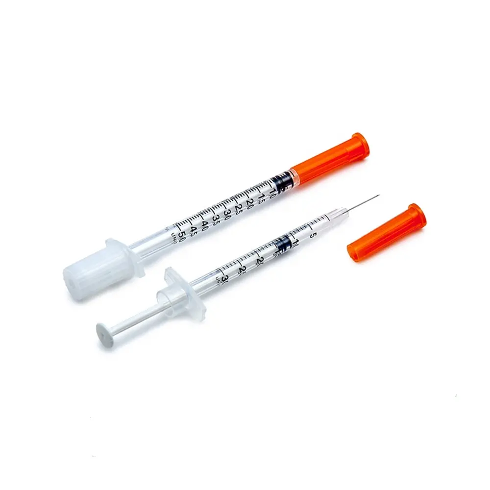 BERPU marka steril tek kullanımlık tıbbi insülin şırınga 29g 30g 31g sabit ince iğne ile