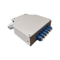 Kotak Enklosur Serat Optik FTTH 6 Port LC Duplex DIN Rail untuk 6 12 Core SC LC ST FC Fiber Optical Patch Panel Housing