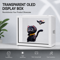 Vitrine d'affichage 3D transparente horizontale de 21,5 pouces, boîte holographique à vision directe, affiche numérique avec SDK intégré pour la vente au détail
