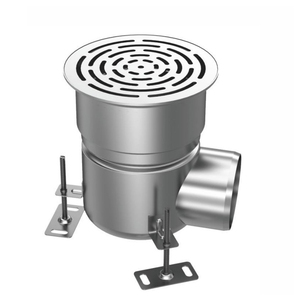 Meja dapur cetakan drainase baja tahan karat industri Modern dengan saluran lantai samping untuk Hotel perabotan rumah sakit - Product Image 1