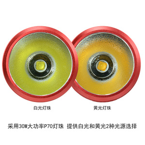 ไฟจักรยาน P70 LED แบบชาร์จไฟได้ ความสว่างสูง 7.4V แสงสีเหลืองขาว สำหรับขี่กลางคืน - Product Image 3