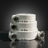 Tuyau d'incendie OEM ODM Chine, longueur, couleur et impression de logo personnalisés, haute pression 13 bars, 16 bars, 20 bars