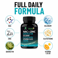 Complément alimentaire NAC Zinc Quercétine Sélénium Glutathion Vitamine C D3 Antioxydant Soutien Immunitaire Bien-être Quotidien Gélules Molles Vente en Gros