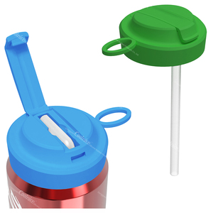 Couvre-boîtes en silicone sans BPA, conception anti-fuite, couvercles réutilisables pour canettes, couvercles colorés pour canettes de soda avec paille - Product Image 5