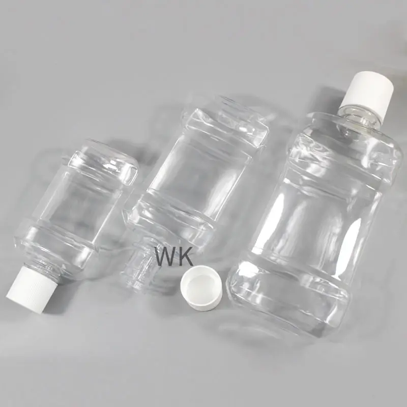 Botol plastik Cuci mulut kustom hewan peliharaan, botol plastik perawatan mulut 180ml/250ml/500ml