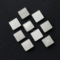 Boutons-pression en alliage de zinc ronds et carrés de 12 mm, personnalisables avec logo et motif, pour chemises, abayas, thobes et vêtements