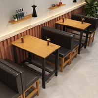 Canapé de restaurant commercial |   Chaises de banquette de café modernes, durables, imperméables, en similicuir |   Ensemble de table de bar personnalisé