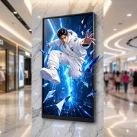 Layar Kios LCD Billboard Poster Berdiri Bebas 27 55 65 86 Inci dengan Grafik untuk Mesin Iklan Sewa Video Wall
