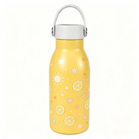 Bouteille d'eau isotherme en acier inoxydable à double paroi sous vide 350 ml avec poignée, portable, écologique, isolation 12-24 heures