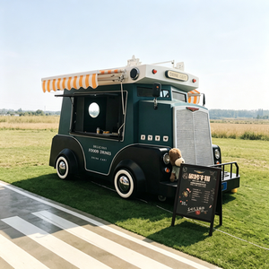 Concession Street Ice Cream Food Cart Street Mobile Food Truck Stable Mobile Snack Cart for Rough Road Movement - Product Image 1