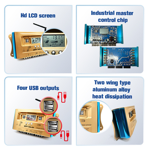 Wifi gió năng lượng Mặt Trời bổ sung năng lượng mặt trời điều khiển Boost loại MPPT sạc hỗ trợ giao diện kép đầu vào của gió và tấm pin mặt trời - Product Image 4