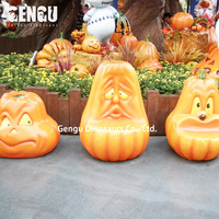 Personnalisé N'importe Quelle Taille Halloween Décoration en Fiber De Verre Chaise Potiron