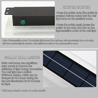 Lampes solaires longues à LED pour l'extérieur, pour couloir, balcon, mur, jardin, villa, décoration, lumière murale solaire extérieure