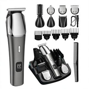 Tondeuse Électrique Sans Fil 6-en-1 en Acier Inoxydable pour Cheveux, Visage, <span class=keywords><strong>Moustache</strong></span>, Corps, Oreilles, Nez, Étanche IPX6, <span class=keywords><strong>Kit</strong></span> de Coiffure Domestique - Product Image 1