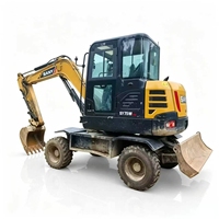 Excavator Roda SANY SY75W Bekas 7 Ton Mesin Isuzu Jam Operasi Rendah Kondisi Bagus Siap Kerja Grosir Langsung dari Pabrik