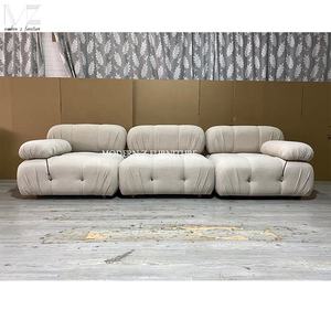 Furnitur Ruang Tamu Modern <span class=keywords><strong>Sofa</strong></span> <span class=keywords><strong>Sofa</strong></span> Chaise Bentuk L Mario Bellini Modular Sectional Velvet Teddy Boucle <span class=keywords><strong>Sofa</strong></span> Set - Product Image 5