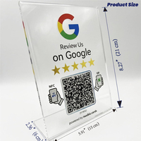2026 Akıllı NFC Dokunmatik İnceleme Standı Akrilik QR Kodlu Tabela Tutucu (Google, Facebook ve Sosyal Medya için)