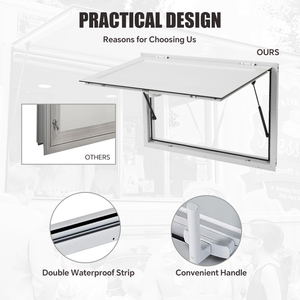 Homful Hợp kim nhôm RV thực phẩm xe tải mái hiên cửa sổ 85 độ mở ra nhượng bộ cửa sổ - Product Image 2