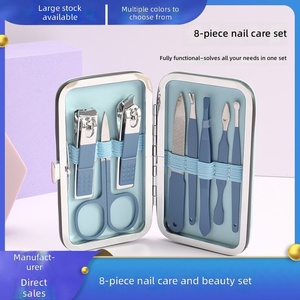 8 Piece Manicure <b>Pedicure</b> <b>Set</b> Stainless Steel Nail Cutter Kit with Travel Case for Men and Women - Product Image 4