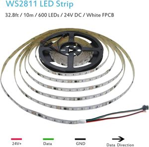 RGB <span class=keywords><strong>LED</strong></span> Strip ánh sáng lập trình Giấc Mơ Màu kỹ thuật số <span class=keywords><strong>LED</strong></span> Pixel ánh sáng 24V 10M 600 <span class=keywords><strong>LED</strong></span> cầu vồng đuổi theo hiệu ứng <span class=keywords><strong>LED</strong></span> linh hoạt ánh sáng - Product Image 2