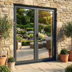 Puerta de Patio Minimalista de Aluminio Qifan, Vidrio Templado Doble, Apertura Lateral, Aislamiento Acústico, para Jardín, Hogar u Oficina, Superficie Acabada - Product Image 6