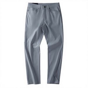 Pantalones de Negocios JLM Abc Yk Casuales con Cierre de Cremallera, Corte Recto, Peso Medio, Tejido de Lana Teñido Liso y Transpirable para Verano - Product Image 2