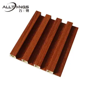 Paneles acústicos de panel de pared WPC y revestimiento de PVC de grano de madera de Instalación rápida para interiores