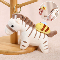 Mascotte de l'année du Cheval, poupée du zodiaque chinois, jouet en peluche, pendentif de sac, porte-clés, poupée en tissu personnalisable
