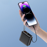 Power Bank Tahan Air 20000Mah Pengisian Cepat Charger Portabel PD20W Micro USB 22.5W Baterai Cadangan Luar Ruangan Kapasitas Tinggi