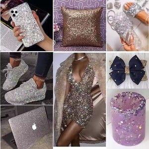 Paillettes épaisses de couleurs mélangées biodégradables pour le maquillage du corps et des cheveux et les décorations de Noël Nail Art - Product Image 5