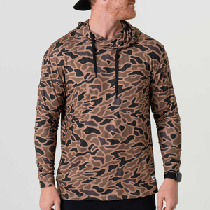 Tùy Chỉnh Trọng Lượng Nhẹ Upf 50 + In Camo Câu Cá Hoodie Nhanh Khô Thoáng Khí Mens Câu Cá Áo Sơ Mi Cá Mặc - Product Image 2