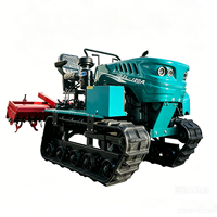 Tracteur agricole chenillé polyvalent 35 CV à double usage, ensemble complet pour la culture du riz paddy et des cultures sèches