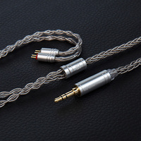 KBEAR KuiBao ST-12 8-Core 4N Kabel Upgrade Seimbang QDC Tembaga Berlapis Perak 44/25 untuk Headphone & Pemutar
