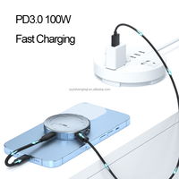 Mini Tragbare Duale Magnetische USB-Hubs für iPhone MacBook Erweiterter Dock mit NVME SSD-Steckplatz PD100W Ladefunktion USB 10Gbps Übertragung