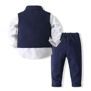 <span class=keywords><strong>Traje</strong></span> de bebé de 3 piezas, esmoquin Formal de 3 piezas, ropa de fiesta, trajes de Príncipe, <span class=keywords><strong>traje</strong></span> de primer cumpleaños para niños - Product Image 2