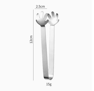 ที่คีบน้ำตาลน้ำแข็งสแตนเลสขนาดเล็ก รุ่น DFT05 ขนาด 12.5 ซม. รูปทรงถุงมือ มีสินค้าขายส่ง ที่คีบอาหารสแตนเลส - Product Image 3